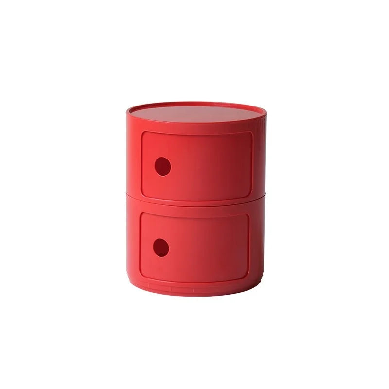 Round bedside table nordic plastic Bedside cabinet for bedroom small side end table nightstand Storage locker